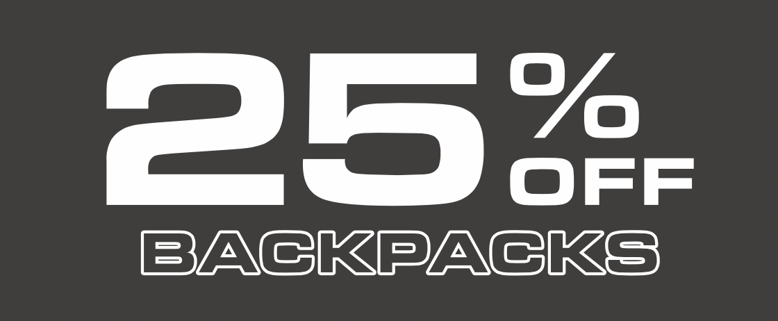 25% Off Backpacks